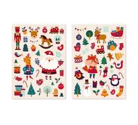 Gommettes - MEGACREA DIY - Noël - 69 pièces - Multicolore - 1,1 à 8,7 cm