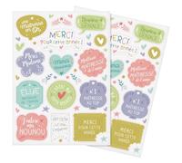 Gommettes merci maîtresse - 74 pièces - de 0,60 à 7,5 cm