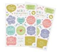 Gommettes merci maîtresse - 74 pièces - de 0,60 à 7,5 cm G