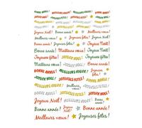 Gommettes Messages Et V?Ux De Noël -134 Pièces- De 1 À 8 Cm