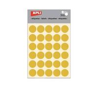 Gommettes Métallisées - Rond Ø20mm - Doré X 90 - Apli Agipa