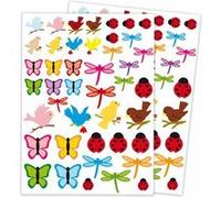 Gommettes motif printanier animaux et fleurs 2 planches 86 pièces NA G