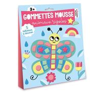 Gommettes mousse - animaux rigolos - pochette avec accessoires - 5 planches gommettes - Estelle Tchatcha - Deux Coqs D'or - Jeux livres objets