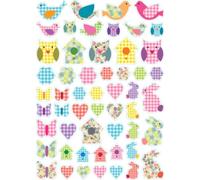Gommettes nature déco de 1 à 3,5 cm 54 pièces