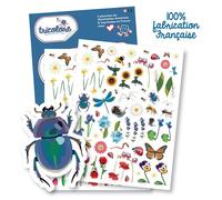 Gommettes - Nature - Insectes - Fleurs - Plantes - 138 pièces