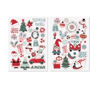 Gommettes Noël de 1,5 à 7,1 cm 51 pièces