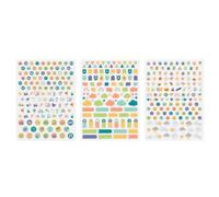 Gommettes organisation pour agenda - 363 pièces - de 0,6 à 1,7 cm - météo, humeur, stickers, autocollants, rendez vous, plannig, ludique, apprentissage, médical, course, activités, sport, découverte,