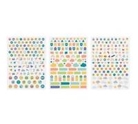 Gommettes organisation pour agenda - 363 pièces - de 0,6 à 1,7 cm Multicouleur G