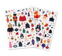 Gommettes Père Noël et animaux 0,2 à 7,3 cm 203 pièces