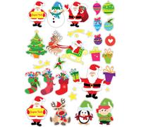 Gommettes Père Noël Et Compagnie 1,7 À 7,5 Cm 30 Pièces - Megacrea Diy