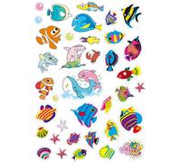 Gommettes Poissons De 1,5 À 4,5 Cm 74 Pièces - Megacrea Diy