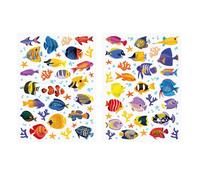 Gommettes poissons réalistes - 133 pièces - de 0,4 à 4,2 cm Multicouleur