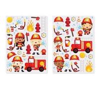 Gommettes pompiers - 80 pièces - de 0,50 à 6,7 cm multicolore G