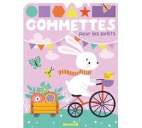 Gommettes pour les petits - Lapin vélo - Livre de gommettes - Dès 3 ans