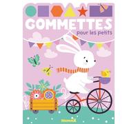 Gommettes pour les petits - Lapin vélo - Livre de gommettes - Dès 3 ans