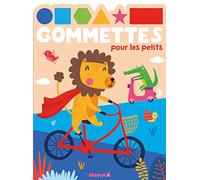 Gommettes pour les petits - Lion sur vélo - Livre de gommettes - Dès 3 ans