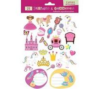 Gommettes repositionnables l'univers princesse - 25 pièces - de 2 à 8 cm G