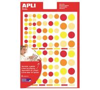 Gommettes Repositionnables Rondes Assortiment Couleurs Et Tailles Apli