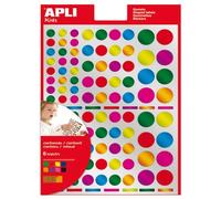 Gommettes - Rond - 624 Pastilles Métallisées - Apli Agipa