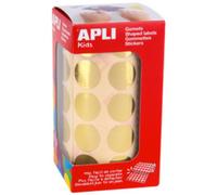 Gommettes 'Rond' en rouleau, vert métallisé