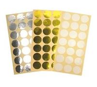 Gommettes - Ronde - Argent - Or - Transparent - 2,5 cm diamètre - CTOP