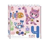 JANOD - My Arts & Crafts - Dès 4 Ans - Gommettes Rondes - 4 Tableaux - Kit Loisir Créatif Enfant - J07742