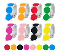 Gommettes Rondes Couleur 4000Pcs 25mm Pastilles Autocollantes pour Bricolage Bureau Famille École Organisation des Stocks Classification des Fichiers