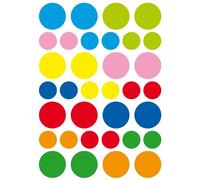 Gommettes rondes de 3 à 4,5 cm x 102 pièces