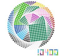 Gommettes Rondes Gommettes Autocollantes 10400 Pcs 10mm Gommette Couleur Codage Étiquettes Pastille Couleur Autocollante pour Fournitures de Bureau Famille École Calendriers, 16 Couleurs