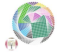 Gommettes Rondes Gommettes Autocollantes 10400 Pcs 10mm Gommette Couleur Codage Étiquettes Pastille Couleur Autocollante pour Fournitures de Bureau Famille École Calendriers, 16 Couleurs