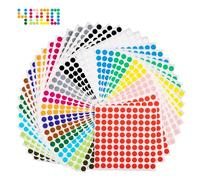 Gommettes Rondes Gommettes Autocollantes 4000 Pcs 10mm Gommette Couleur Codage Étiquettes Pastille Couleur Autocollante pour Fournitures de Bureau Famille École Calendriers, 16 Couleurs