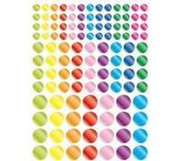 Gommettes rondes métallisées assortiment couleurs et tailles 348 pièces NA G