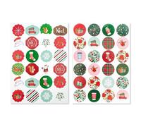 Gommettes Rondes Noël De 3 À 3,5 Cm 48 Pièces