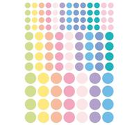 Gommettes rondes pastel de 1 à 2 cm x 348 pièces