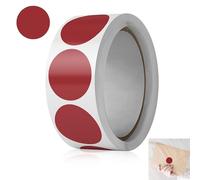 Gommettes Rondes Pastille, 500Pcs Gommettes Autocollantes Rondes, Autocollants Ronds, Rouleau D'étiquettes à Code Couleur, Autocollant Rond Points de Marquage, pour le Bureau et Classe, Rouge