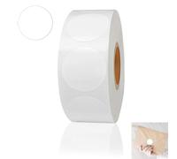 Gommettes Rondes Pastille, 500Pcs Gommettes Autocollantes Rondes, Autocollants Ronds, Rouleau D'étiquettes à Code Couleur, Autocollant Rond Points de Marquage, pour le Bureau et Classe, Blanc