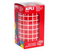 Gommettes Rouleau Carré 10x10 Mm Rouge X 6 372 - Apli Agipa