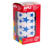 Gommettes Rouleau Étoile 12,5 Et 19,5 Mm Bleu X 2 360 - Apli Agipa