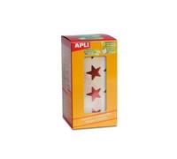 Gommettes rouleau - Etoile 20 mm - Rouge métal. x 1416