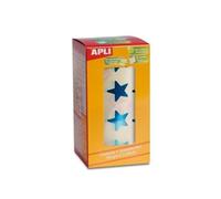 Gommettes rouleau - Etoile 20mm - Bleu métallisé x 1 416