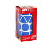 Gommettes Rouleau Formes Géométrique 27 Mm Bleu X 1 357 - Apli Agipa