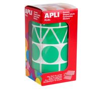 Gommettes Rouleau Formes Géométrique 27 Mm Vert X 1 357 - Apli Agipa