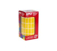 Gommettes rouleau - Rectangle 2x1cm - Jaune x 3 540 - APLI AGIPA