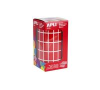 Gommettes rouleau - Rectangle 2x1cm - Rouge x 3 540 - APLI AGIPA