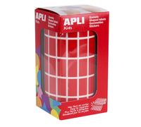 Gommettes Rouleau - Rectangle 2x1cm - Rouge X 3 540 - Apli Agipa