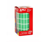 Gommettes Rouleau - Rectangle 2x1cm - Vert X 3 540 - Apli Agipa