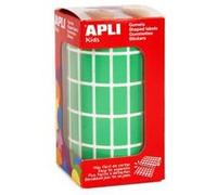 Gommettes rouleau - Rectangle 2x1cm - Vert x 3 540 - APLI AGIPA Vert G