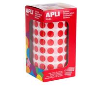 Gommettes Rouleau Rond Ø 10,5 Mm Rouge X 5 192 - Apli Agipa