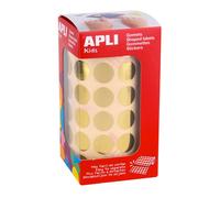 Gommettes Rouleau Rond Ø 15 Mm Doré Métallisé X 2 832 - Apli Agipa