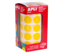 Gommettes Rouleau Rond Ø 20 Mm Jaune X 1 770 - Apli Agipa